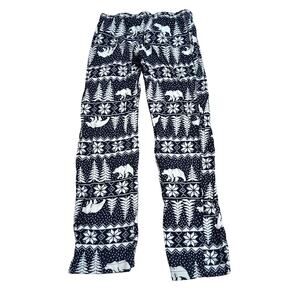 Old Navy Printed Flannel Pajama Pants Blue White Small